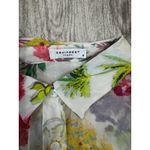 Equipment Femme Sheer Floral Silk Button Up Shirt Size Medium White Photo 1