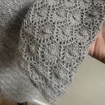 The Limited  Y2K Long Sleeve Crochet Knit Cardigan Metallic Silver Size Medium Photo 10