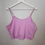 BP  Crop Top Tank Pink Purple Casual Solid Summer Vacation Photo 4