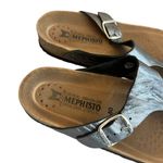 Mephisto Melinda Grey Metallic Silver Sandals Slip On Slides Size 40 10 Women's Gray Photo 2