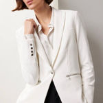Veronica Beard Iconic Scuba Dickey Blazer Jacket in White Size 6 Photo 0