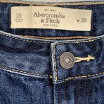 Abercrombie & Fitch High Rise Tapered Jean in Dark Acid Wash Photo 7
