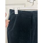 Coldwater Creek  Teal Velvet Wide Leg Pants Size 8 Holiday Party Office Velour Photo 3