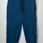 Anthropologie  Ellie Embroidered High-Waisted Paperbag‎ Utility Pants Teal Size 0 Photo 0