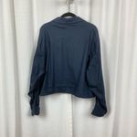Rag and Bone Navy Blue Linen Blend Piper Cropped Jacket Sz.XL NWT Photo 11