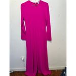 Adam Lippes  Hot Pink Magenta Long Sleeve Crew Neckline Jumpsuit size 6 Photo 1