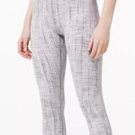 Lululemon wunder under high rise crop leggings Sz 6 jacquard moonphase silver Photo 1