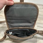 American Eagle  Outfitters Small Floral Crossbody Purse Brown Faux Leather Bag Photo 4