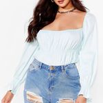 Nasty Gal Ruche Long Sleeve Crop Top Photo 0