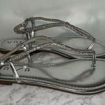 Unisa New  Silver Sparkle Flat Sandals Undelray Photo 3