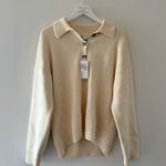Reformation Brooklyn Cream Knit Sweater Photo 3