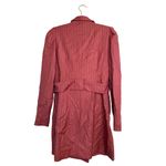 Adelyn Rae Kayla Pinstripe Belted Blazer Dress Size Medium Desert Rose Pink Photo 4