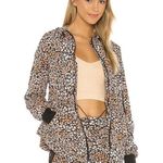Free People FP Movement Printed Run Wild Jacket in Leopard S Leopard Animal EUC Photo 2