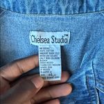 Chelsea Studio Denim Button Down Snap Dress SIZE 14 Blue Photo 1