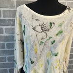  By Anthropologie Printed-Linen Pullover Sweater Photo 3