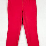 John Mark  Straight Leg Ankle Jeans Size 8 Stretch Raw Hem Coral Salmon Photo 0