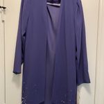 After Dark 3 Pc. Long Gown Set Purple with Beading Size 12 NWT Photo 3