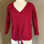 Old Navy  Red Knit Fabric Top Medium Photo 0