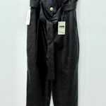 Bardot NWT Debbie Vegan Faux Leather Ultra High Rise Pants Black Women's Size 4 Photo 3