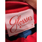 Glossier Red Crewneck Sweatshirt Graphic Logo Character Cartoon Sweatshirt Photo 3