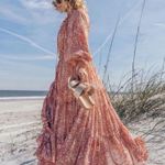 Free People NWT  Feeling Groovy Maxi Dress in red & cream Photo 1