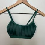 Aerie  Superchill Seamless Ribbed Scoop Bralette Deep Forest Green XS Photo 2