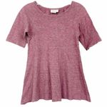 Ganni Mauve Babydoll Peplum Short Sleeve Blouse Sz S Photo 4