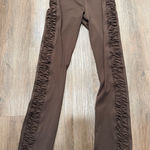 Maniere De Voir Brown Ruched Side Flare Pants Women US 6 UK 10 Photo 0