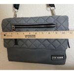 Steve Madden  Jodie Crossbody Purse Bag Gray Quilted‎ Nylon Adjustable Strap Logo Photo 7