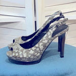 Marc Fisher Platform Heel Silver Golden Metallic Size 8.5 Photo 0