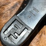 Fendi Black Jelly/Black Embellished PeepToe Ballet Flats Size 38/7-7.5. B73 Photo 8