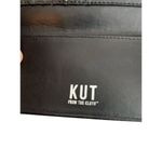 Kut From The Kloth  Black White Striped Slimfold Wallet Vegan Leather NEW Photo 4