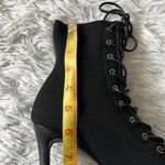 JustFab bootie Women’s Hyacinth Active Knit Open-Toe in black caviar size 8 Photo 9