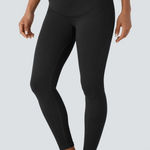 Halara NWOT  Women's Size Medium Black Maternity Leggings Ankle Length Photo 0