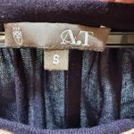 Unique Striped Burgendy Embroidered Women's Top S Purple Photo 3