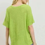 Cherish Green Short Sleeve Knit Top Photo 1