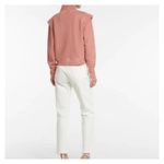 Veronica Beard Dylan Floral Half-Zip Sweatshirt In Rosewood Photo 1