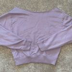 VS PINK purple off the shoulder sweatshirt Photo 4