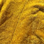 Anthropologie Moth  Golden Mustard Yellow Velour Velvet Chunky Open Cardigan XS Photo 6