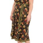 Perceptions  Floral Black Midi Dress Photo 0