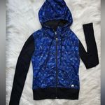 Alo Yoga  blue black printed flow hoodie S athletic activewear full zip winter Photo 8