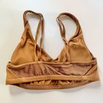 Aerie Offline Brown Ribbed Strappy Sports Bra Bralette US Medium Photo 3