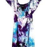 Lucky Brand Small Dress Fairy Tale Tie Dye Handmade Off Shoulder Purple Blue 388 Photo 0