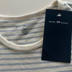 Brandy Melville  Blue and Cream Striped Tee Photo 1