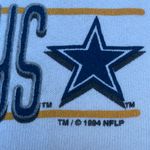 NFL Rare Vintage 90s Dallas Cowboys Champions White Graphic Crewneck Sweater Photo 3