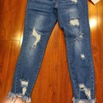 Blue Savvy  Maternity Distressed Denim Jeans Size Medium Photo 2