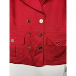 Tahari New  Blazer 14 Red All Season Textured Jacket Gold Button NWT Photo 2