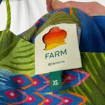 Farm Rio  women MACAW PRINT MINI WRAP DRESS in Blue Multi Photo 2