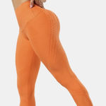 Fanka Body Sculpt 7/8 Length Reversible Leggings Orange EUC Size S Photo 0