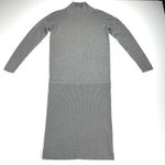 Ann Taylor Petite Gray Long Sleeve Mock Turtleneck Sweater Dress Size SP Photo 4